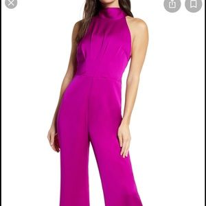 SMALL Harlyn Evening satin tie back jumpsuit/ NORDSTROM